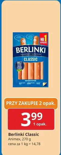 E.Leclerc Parówki classic Morliny Berlinki oferta