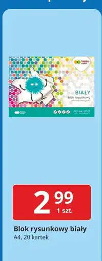 E.Leclerc Blok rysunkowy biały a4/20 k. Happy Color oferta