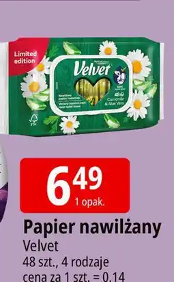 E.Leclerc Papier toaletowy nawilżany rumianek & aloe vera Velvet oferta