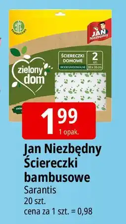 E.Leclerc Ściereczki bambusowe domowe Jan Niezbędny Zielony Dom oferta