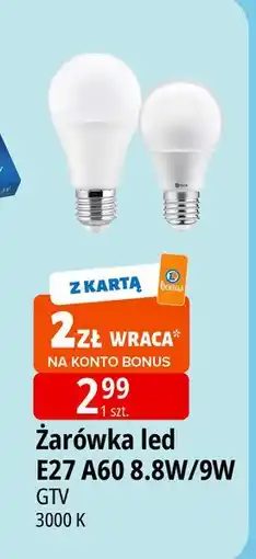 E.Leclerc Żarówka led 8.8w e27 bańka Gtv oferta
