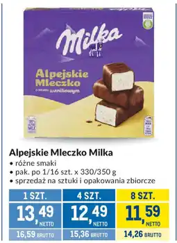Makro Alpejskie Mleczko Milka oferta