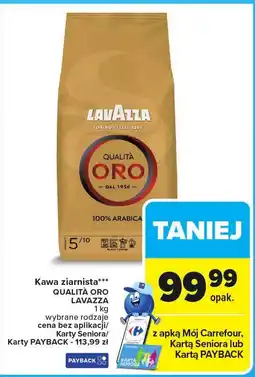 Carrefour Kawa ziarnista Qualita Oro Lavazza oferta