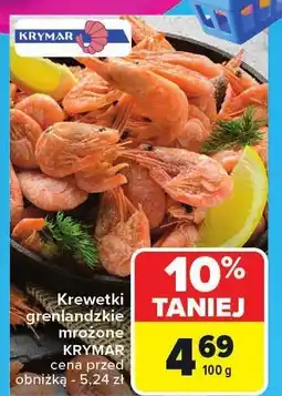 Carrefour Krewetki grenlandzkie mrożone Krymar oferta
