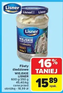 Carrefour Filety śledziowe wiejskie w oleju Lisner oferta