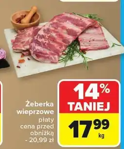Carrefour Żeberka wieprzowe płaty Carrefour oferta