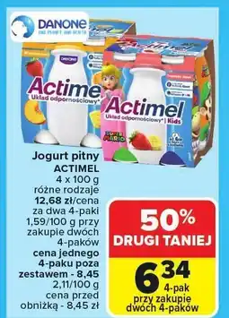 Carrefour Jogurt pitny Actimel Danone oferta