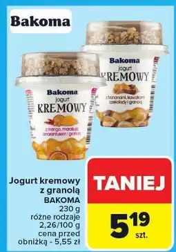 Carrefour Jogurt kremowy z granolą Bakoma oferta