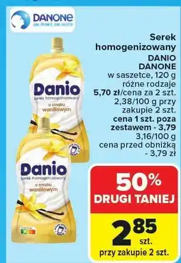 Carrefour Serek homogenizowany Danio Danone oferta