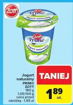 Carrefour Jogurt naturalny Primo Zott oferta