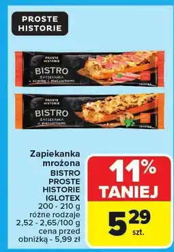 Carrefour Zapiekanka mrożona Bistro Proste Historie oferta