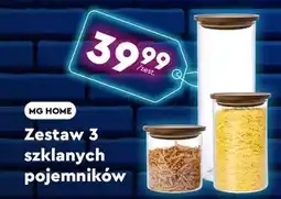 Biedronka Zestaw 3 szklanych pojemników oferta