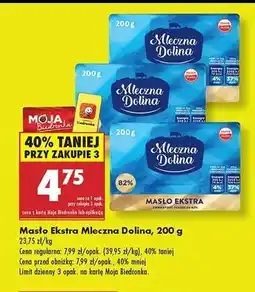 Biedronka Masło ekstra 82% Mleczna Dolina oferta