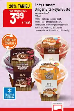 Polomarket Lody z sosem Ginger Bite Royal Gusto oferta