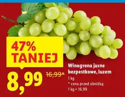 Lidl Winogrona jasne bezpestkowe Lidl oferta