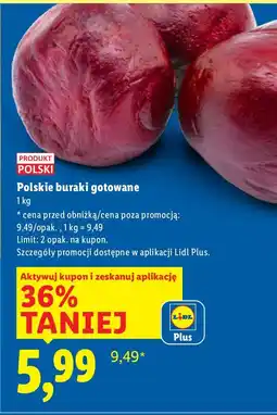 Lidl Buraki gotowane polskie Produkt Polski oferta
