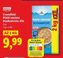 Lidl Płatki owsiane Crownfield błyskawiczne XXL oferta