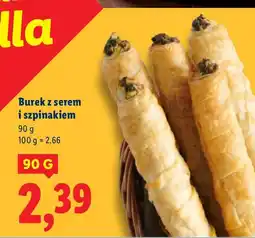 Lidl Burek z serem i szpinakiem Piekarnia Lidla oferta