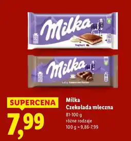 Lidl Czekolada Milka mleczna oferta