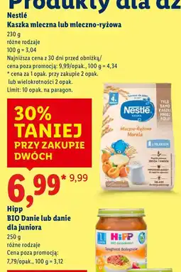 Lidl Danie Hipp BIO dla juniora oferta