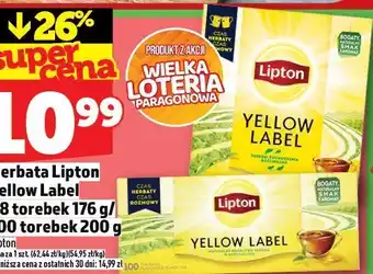 Topaz Herbata Lipton Yellow Label oferta