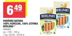 Spar Parówki natura 100% kurczak Berlinki Animex oferta