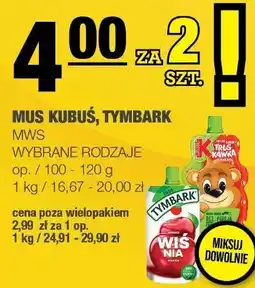Spar Mus Kubuś Tymbark różne rodzaje MWS oferta