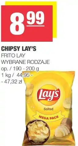 Spar Chipsy Lay's różne rodzaje Frito Lay oferta