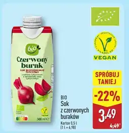 ALDI Sok z czerwonych buraków Bio oferta
