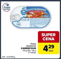 Globi Filety śledziowe w sosie pomidorowym Carrefour Classic oferta