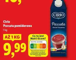 Lidl CIRIO Passata pomidorowa oferta