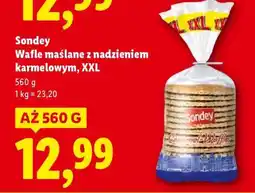 Lidl Sondey Wafle maślane z nadzieniem karmelowym, XXL oferta