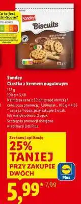 Lidl Sondey Ciastka z kremem nugatowym oferta