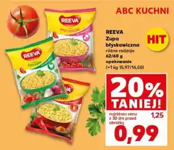 Kaufland REEVA Zupa błyskawiczna różne rodzaje 62/60 g opakowanie oferta