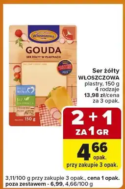 Carrefour Express Ser żółty Gouda w plastrach Włoszczowa oferta