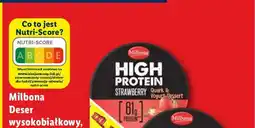Lidl Deser Milbona High Protein XXL truskawka oferta