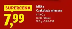 Lidl Czekolada Milka mleczna różne rodzaje oferta