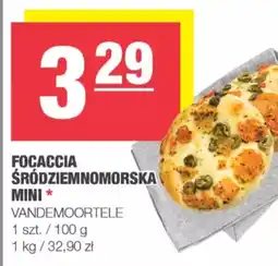 EuroSPAR Focaccia śródziemnomorska mini vandemoortele oferta