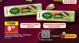 Biedronka Czekolada Dubai Style z nadzieniem pistacjowym Meltie oferta