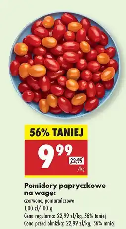 Biedronka Pomidory papryczkowe na wagę Biedronka oferta