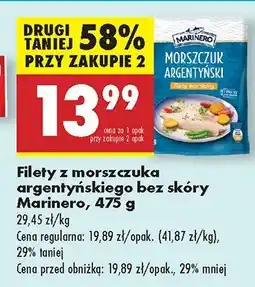 Biedronka Filety z morszczuka argentyńskiego bez skóry Marinero oferta