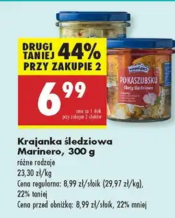 Biedronka Krajenka śledziowa Marinero różne rodzaje oferta