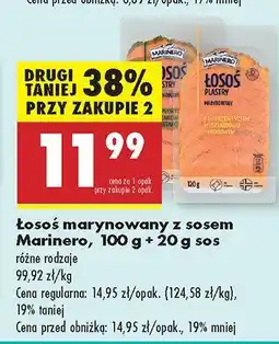 Biedronka Łosoś marynowany z sosem Marinero różne rodzaje oferta