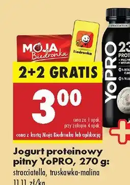 Biedronka Jogurt proteinowy YoPRO stracciatella oferta