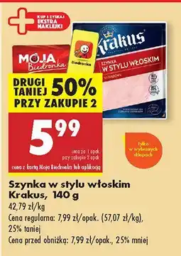 Biedronka Szynka w stylu włoskim Krakus oferta
