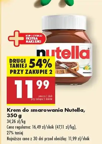 Biedronka Krem do smarowania Nutella oferta