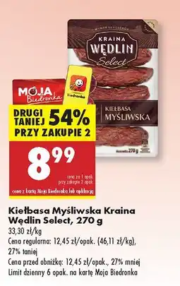 Biedronka Kiełbasa Myśliwska Kraina Wędlin Select oferta