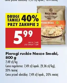 Biedronka Pierogi ruskie Nasze Smaki oferta