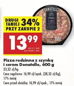 Biedronka Pizza rodzinna z szynką i serem Donatello oferta