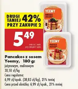 Biedronka Pancakes z sosem jeżynowym, malinowym Yeemy oferta